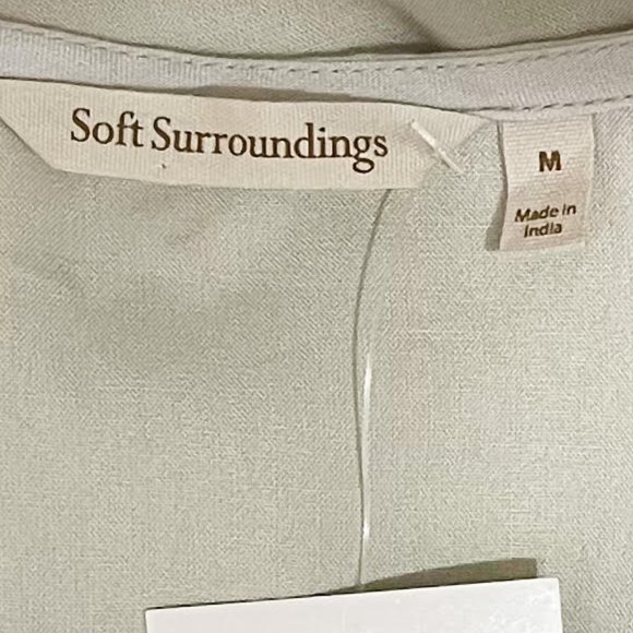 Soft Surroundings Medium Emmaline Beige Embroidered Beaded Tunic Tank NWT - Picture 4 of 6